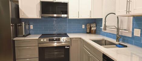 Microwave, oven, stovetop, dishwasher