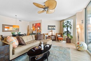 Condo, Multiple Beds (Beach Colony East 8B) | Living area | TV - Beach Colony East 8B (Pensacola)