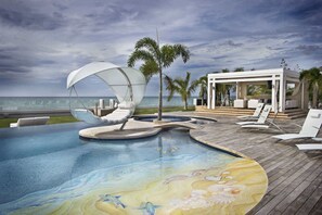 A heated pool