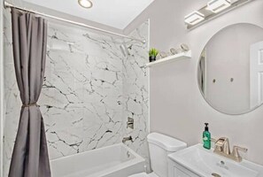 Towels, soap, shampoo