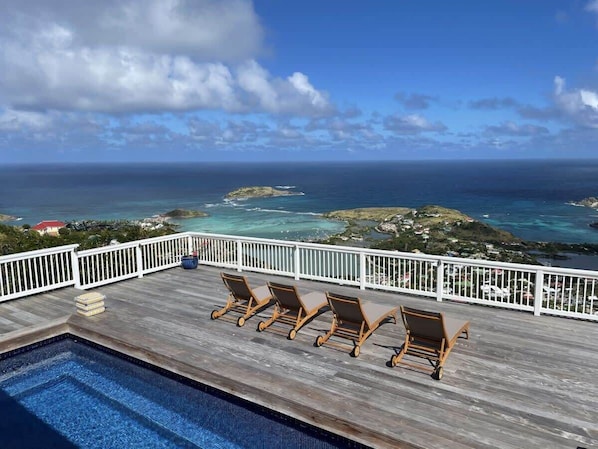 Pool - Three bedroom villa with Upper Hill and Ocean View (Gustavia)