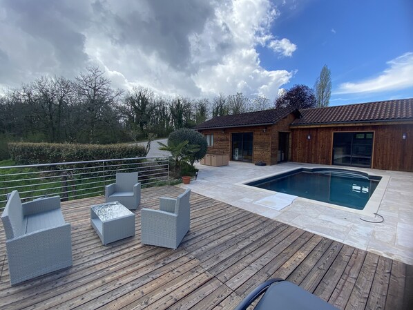 A heated pool