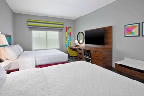 Kamer, 2 queensize bedden, koelkast & magnetron | Een strijkplank/strijkijzer, gratis wifi