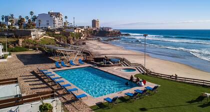 Dog-friendly beach haven with heated pool, hot tub, kitchenette, patio, AC