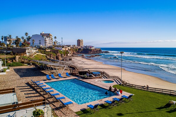 Pool - Dog-friendly villa with heated pool, hot tub, streaming, partial ocean views (Rosarito)