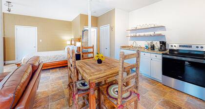 Remodeled mountain studio close to downtown with full kitchen, firepit, & patio