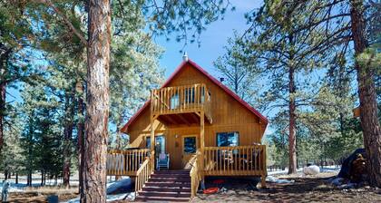 Deluxe mountain cabin with scenic views, woodstove, W/D, & grill - dog friendly