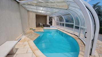 Indoor pool, a heated pool