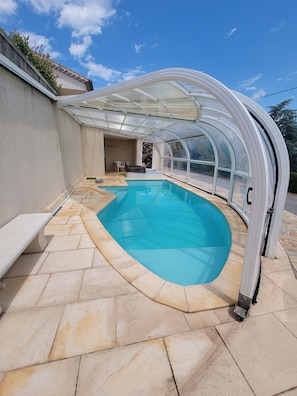 Indoor pool, a heated pool