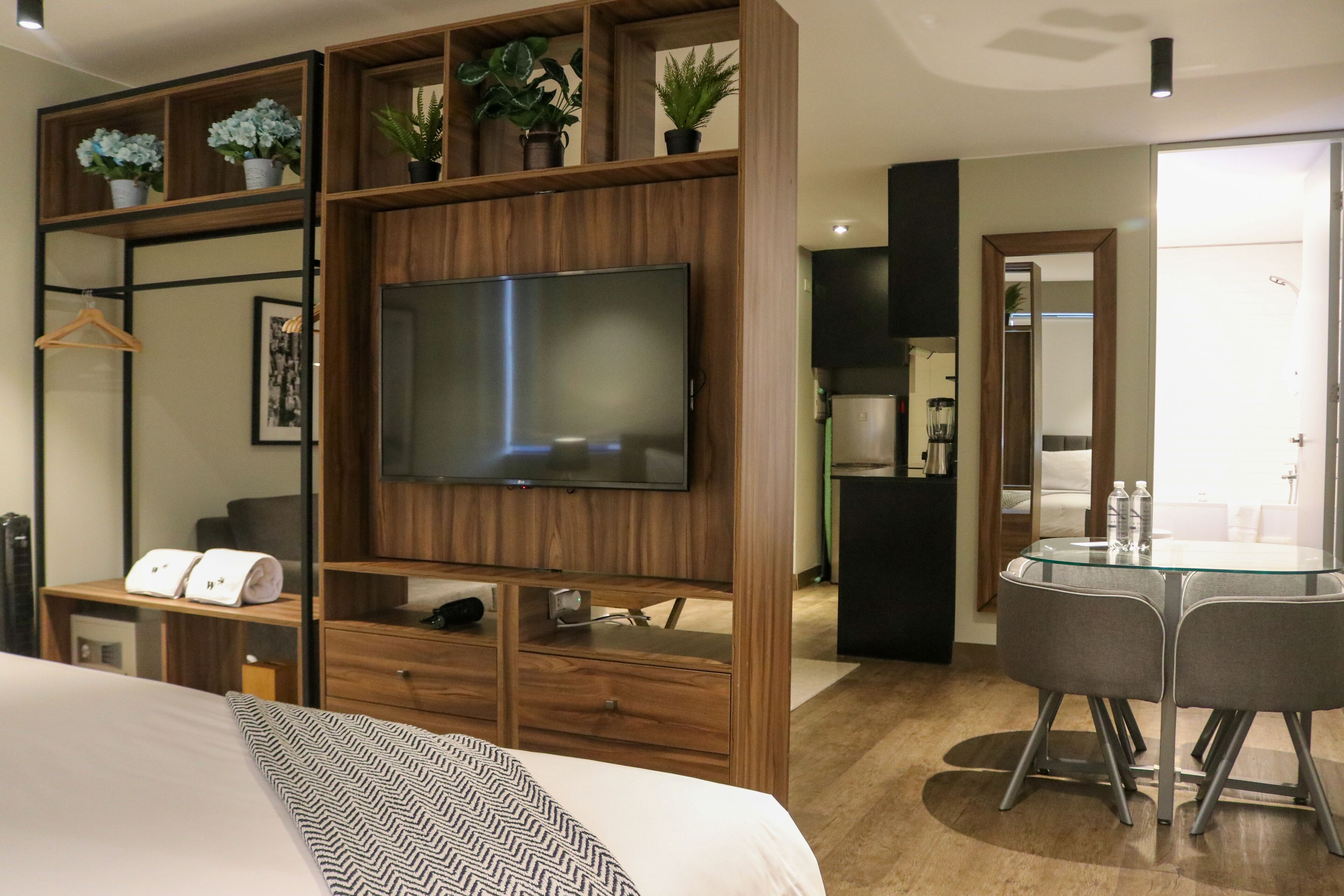 1 habitación y ropa de cama hipoalergénica 