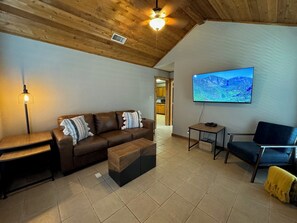 Älytelevisio, DVD-soitin, kirjoja, videokirjasto