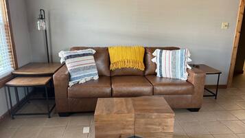 Smart TV, DVD player, books, video library