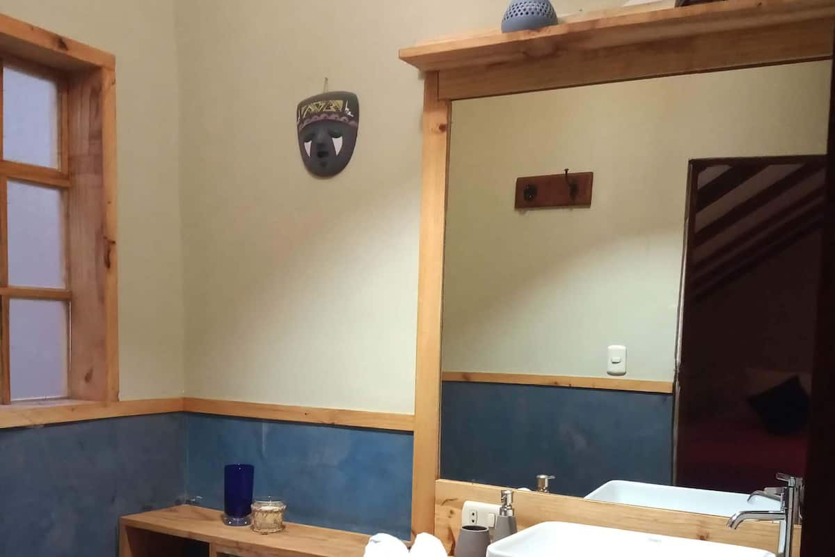 Kamer, 1 twee- of 2 eenpersoonsbedden | Badkamer | Een douche, een regendouche, handdoeken