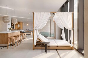Sauna, soins corporels, soins du visage, 2 salles de soins, massages