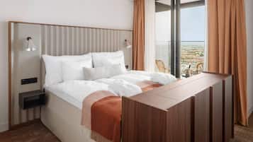 Deluxe-Zimmer, Nichtraucher (Floor 58) | Hochwertige Bettwaren, Daunenbettdecken, Pillowtop-Betten, Minibar