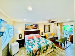 1 makuuhuone, tallelokero huoneessa, silitysrauta/-lauta