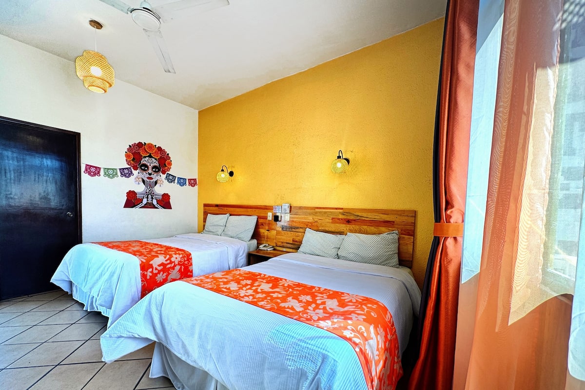 Deluxe Room, 2 Double Beds, Non Smoking | 1 bedroom, desk, laptop workspace, free WiFi