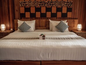 Deluxe Double Room, 1 Bedroom, Pool View | Egyptian cotton sheets, premium bedding, minibar, in-room safe - Tattva Ubud Retreat & Wellness  (Ubud)