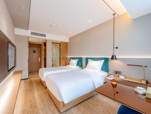 Superior kamer, 1 twee- of 2 eenpersoonsbedden, uitzicht op stad | Luxe beddengoed, een kluis op de kamer, verduisterende gordijnen