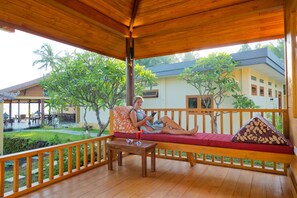 Deluxe Double or Twin Room | Terrace/patio - ABWonderdive Beach Resort (Kubu)