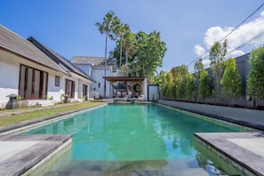 Pool - Luxury 10-bedroom private villa estate located in Seminyak, offering daily breakfast, a full-time private chef, airport transfers, complimentary massages, housekeeping, and a dedicated driver. (Badung)