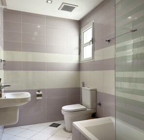 Design Apartment, 2 Bedrooms | Bathroom | Free toiletries, hair dryer, bathrobes, slippers - Kease Qurtubah A-16 Royal Design XZ69 (Riyadh)