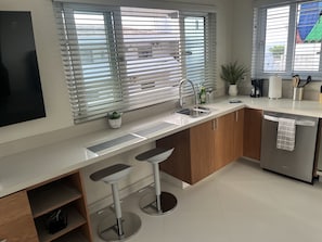 Fridge, microwave, oven, stovetop - Vidalia 2 - New Condo with Gym and Rooftop Terrace with Jacuzzi (Puerto Vallarta)