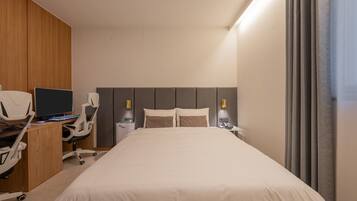 Royal Double Room | Premium bedding, desk, laptop workspace, blackout drapes