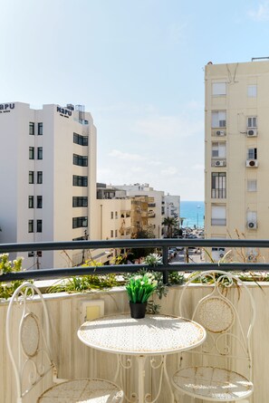 Classic Apartment | Terrace/patio - Bauhaus 2BR with Sea View by FeelHome (Tel Aviv)