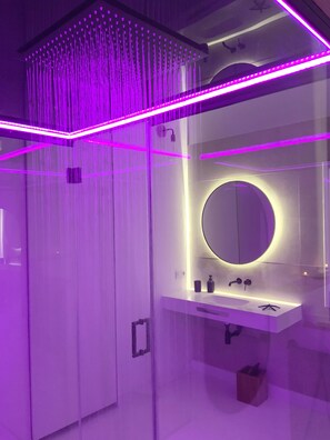 Dusche, Haartrockner, Bidet, Handtücher