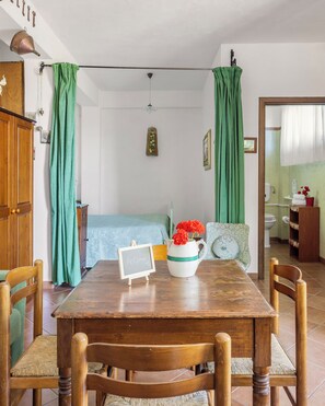 1 slaapkamer, een strijkplank/strijkijzer, wifi, beddengoed