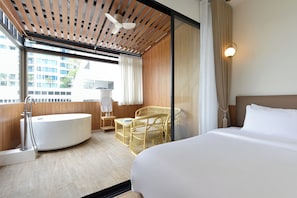 Deluxe Double Room, 2 Twin Beds, Non Smoking, City View | Premium bedding, memory foam beds, minibar, individually decorated - Ratchathewi Hyde Away (Bangkok)