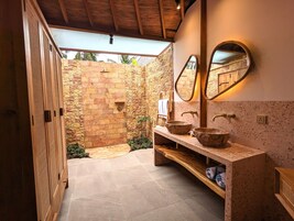 Luxury Villa | Bathroom | Hair dryer, bathrobes, slippers, bidet