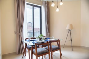 Deluxe Apartment, 2 Bedrooms | Living area | 46-inch flat-screen TV with cable channels, pay films - Marine Suites (Colombo)