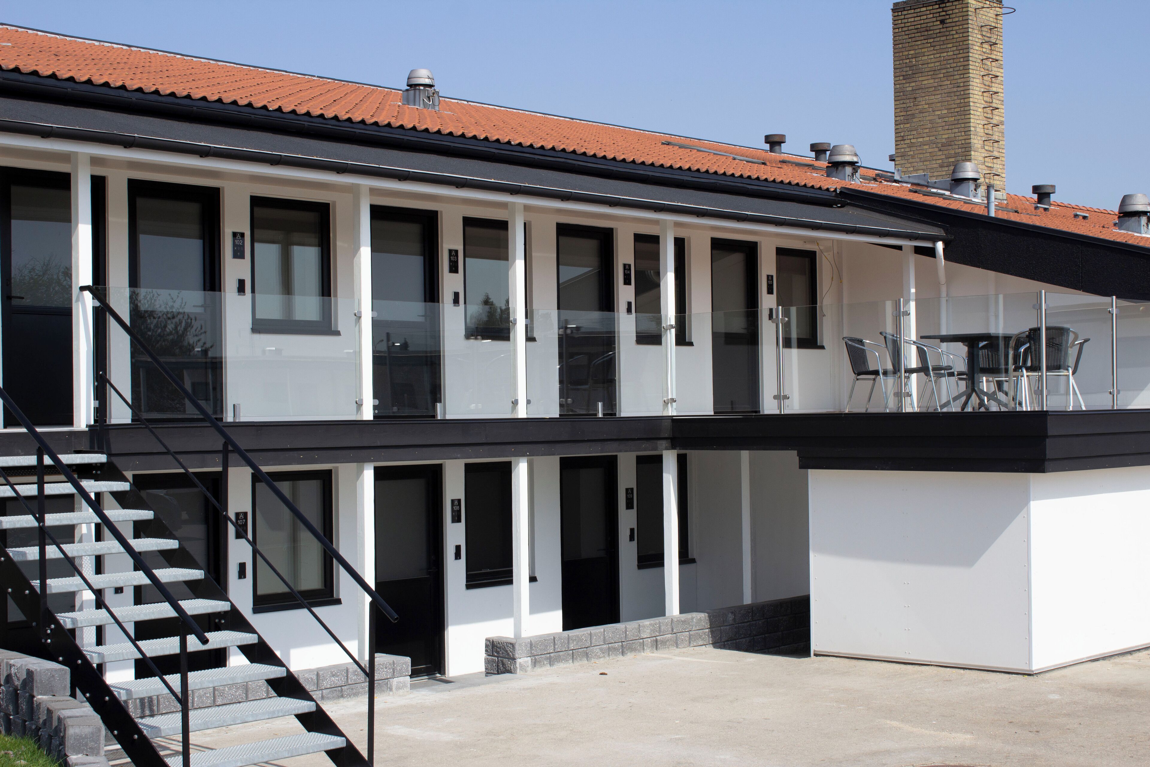 Overnatningsstedets facade