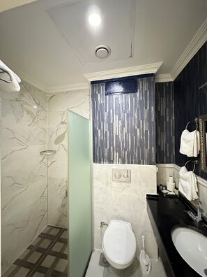 Ducha, cabezal de ducha tipo lluvia, artículos de tocador gratuitos