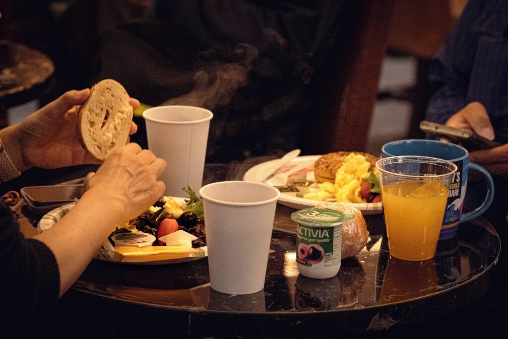 Free daily self-serve breakfast