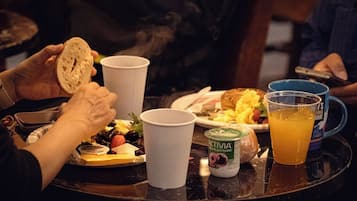 Free daily self-serve breakfast