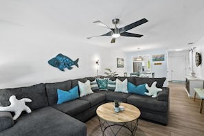 Living area - Pelican Place at The Nautilus · Tennis & Pickleball · Steps to Beach (Holmes Beach)