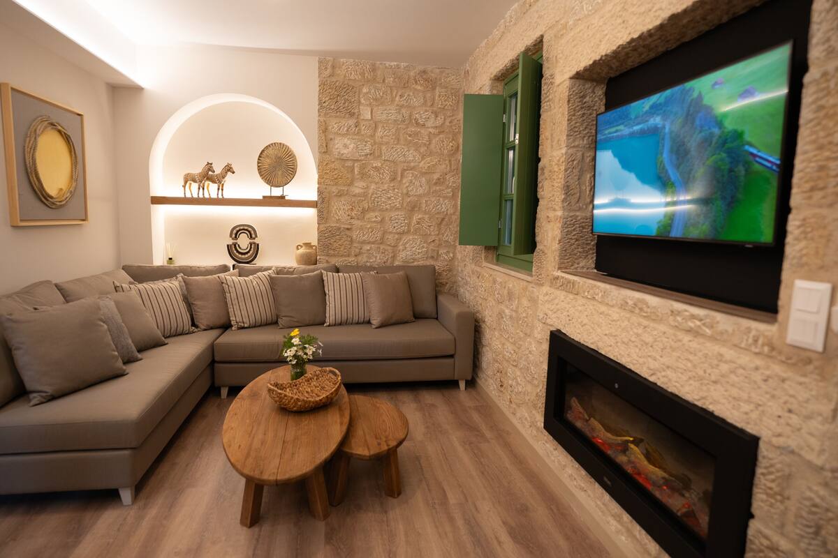 Apartamento elite | Área de estar | Netflix, serviços de streaming