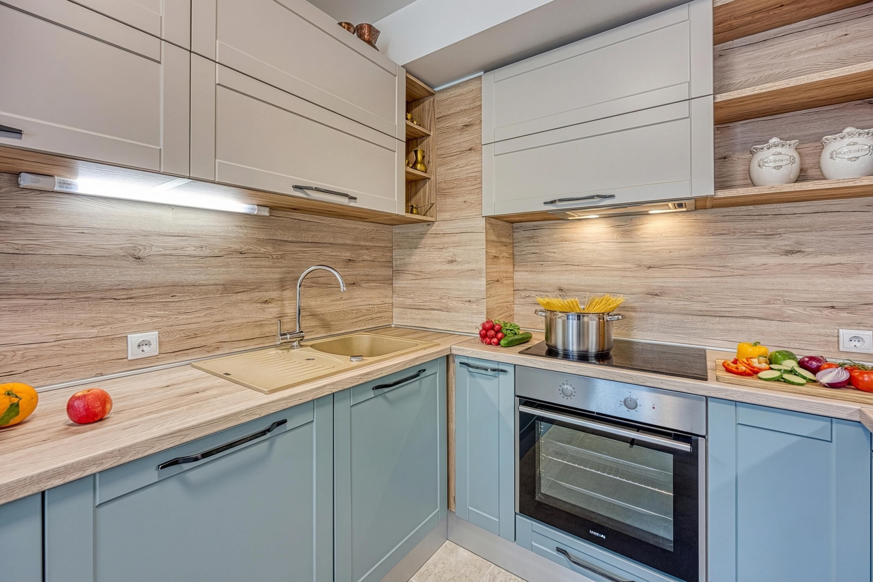 Family Apartment, Multiple Bedrooms (West Oasis With Terrace) | Private kitchen | Fridge, microwave, oven, stovetop