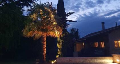 Maison style landais climatisée. Piscine privée. Parc. Idéal pour familles