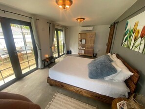 Romantic Room, 1 Queen Bed, Terrace, Garden View | Memory foam beds, in-room safe, blackout drapes, soundproofing - The Serene House Bed & Breakfast (Luquillo)
