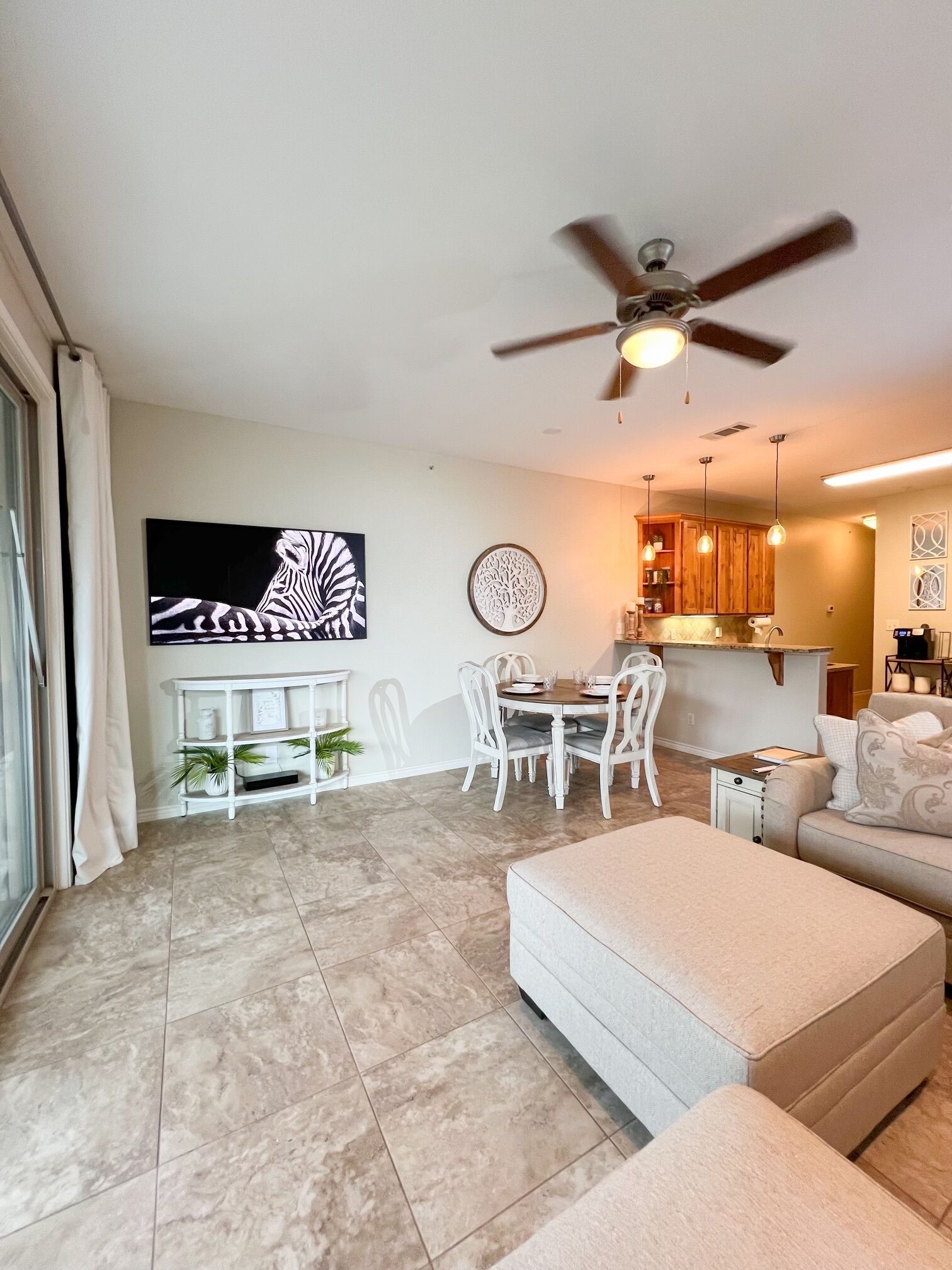 Smart TV, fireplace