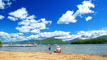 Sun-loungers, beach towels