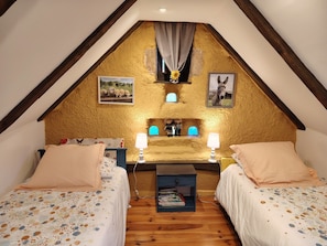 2 bedrooms, iron/ironing board, travel crib, WiFi