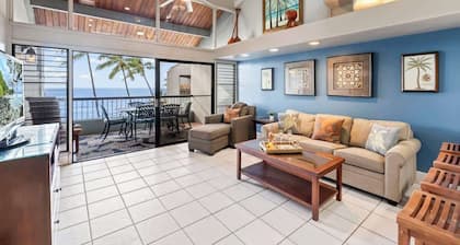 Updated spacious top floor beachfront view condo