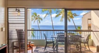 Updated and spacious top floor beachfront 2 bedroom 2 bathroom ocean view condo