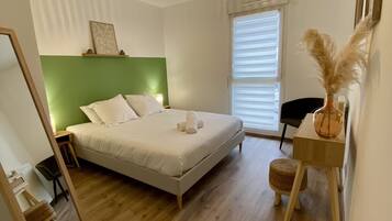 1 chambre, fer et planche Ă repasser, Wi-Fi, draps fournis