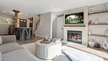 TV connectée, cheminée